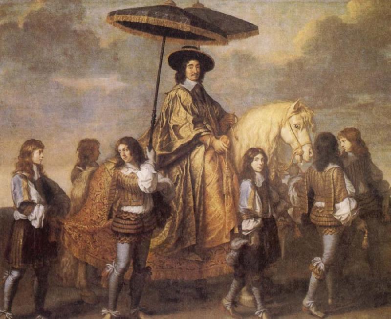 LE BRUN, Charles Chancellor Seguier at the Entry of Louis XIV into Paris in 1660 oil painting picture